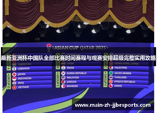 最新亚洲杯中国队全部比赛时间赛程与观赛安排超级完整实用攻略